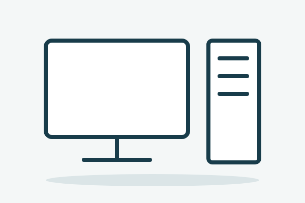 Desktop product or service illustration