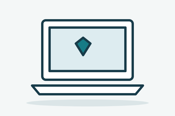 Laptop product or service illustration